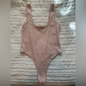 Square Neck Ribbed Bodysuit